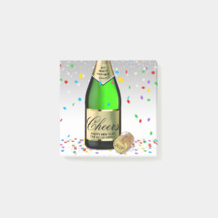 Sparkling Wine Bottle Happy New Year 2027 Post-it Notes