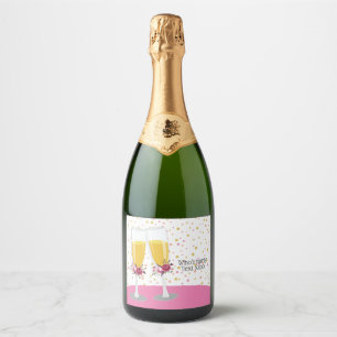 Sparkling Wine  Brunch and Bubbly cheers birthday Label