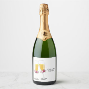 Sparkling Wine  Brunch and Bubbly cheers birthday Label