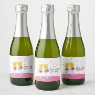 Sparkling Wine  Brunch and Bubbly cheers birthday Label