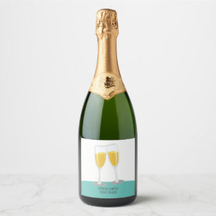 Sparkling Wine  Brunch and Bubbly cheers birthday Label