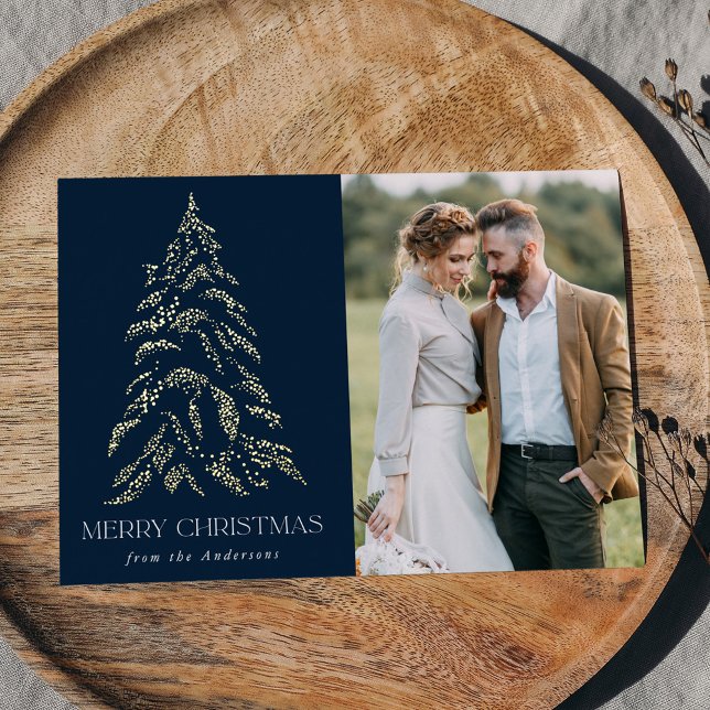 Sparkling Winter Pine Navy and Gold (Creator Uploaded)