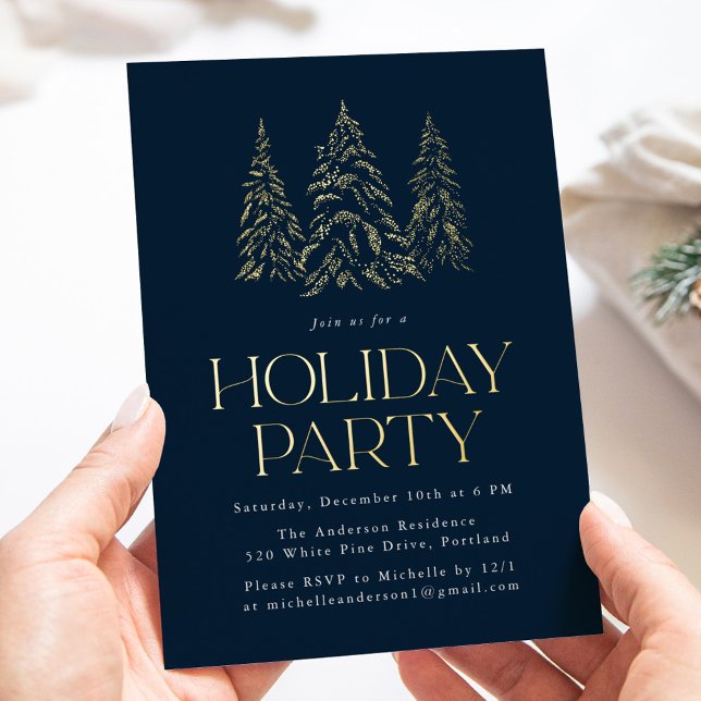 Sparkling Winter Pine Navy Holiday Party (Creator Uploaded)