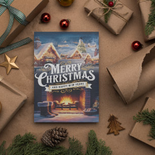 Sparkling Wishes for Merry Christmas  Postcard