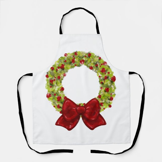 Sparkling Wreath - Multiple Colour Options Apron (Front)