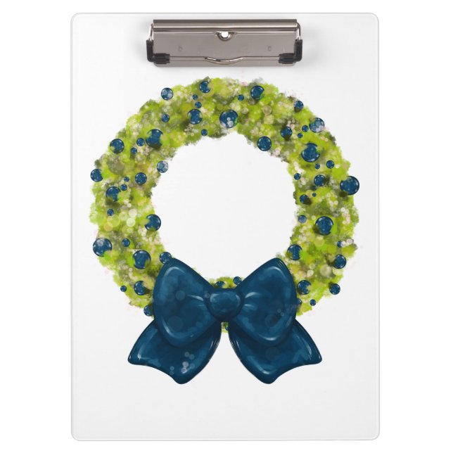 Sparkling Wreath - Multiple Colour Options Clipboard (Front)