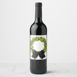 Sparkling Wreath - Multiple Colour Options Wine Label