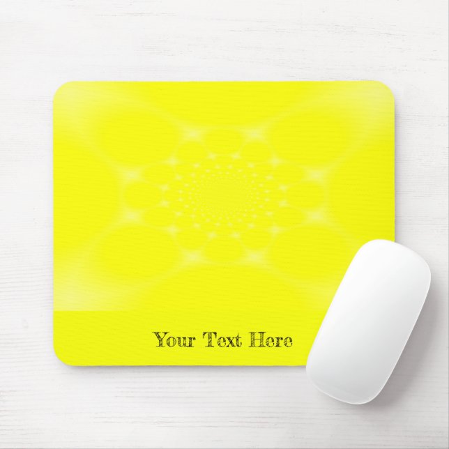 Sparkling Yellow Mouse Pad (With Mouse)