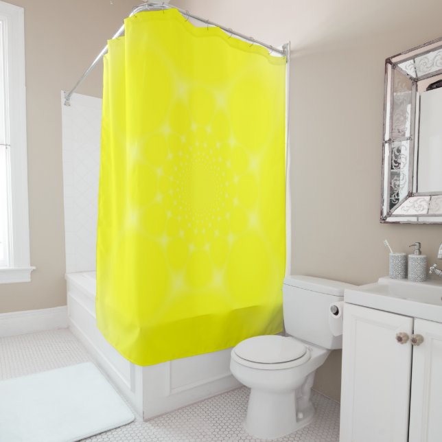 Sparkling Yellow Shower Curtain (In Situ)