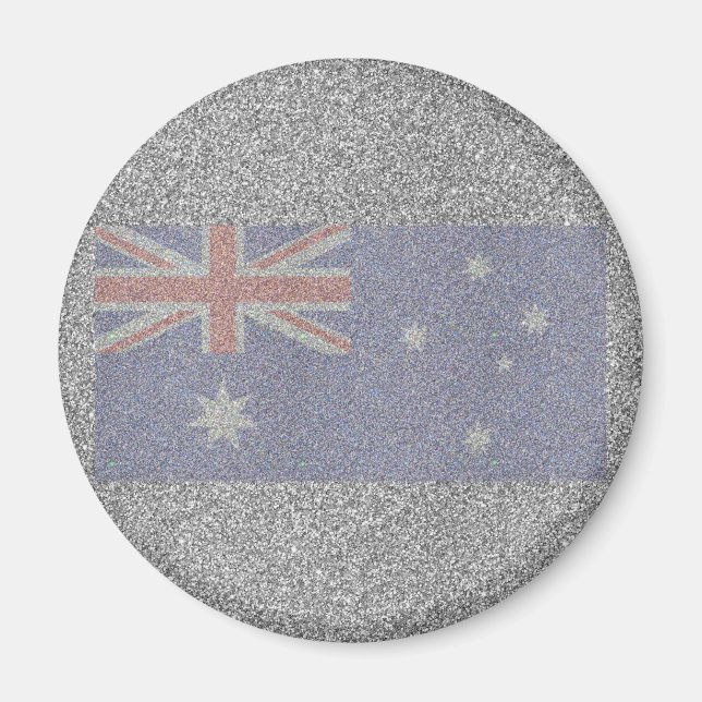 Sparkly Australian Flag Magnet (Front)