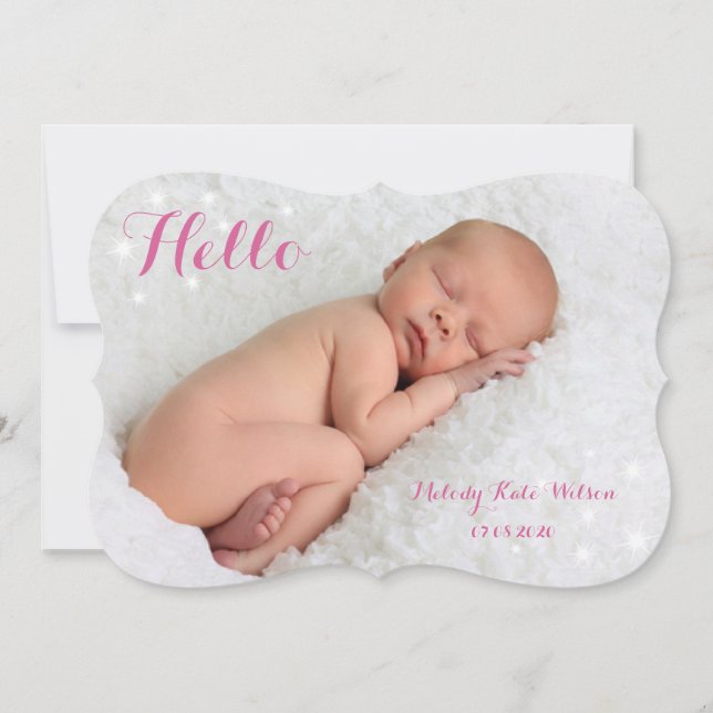 Sparkly Birth Announcement (Front)