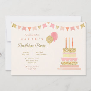 Sparkly Birthday Party Invitation