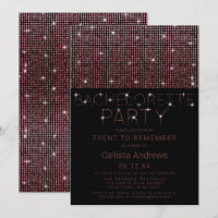 Sparkly Black Pink Glitter Sequins Bachelorette
