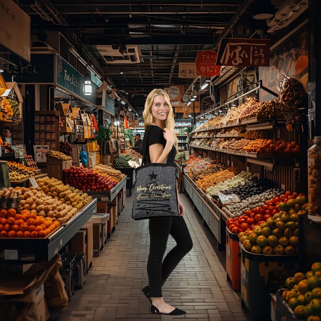 Sparkly Black Tote Bag (Creator Uploaded)