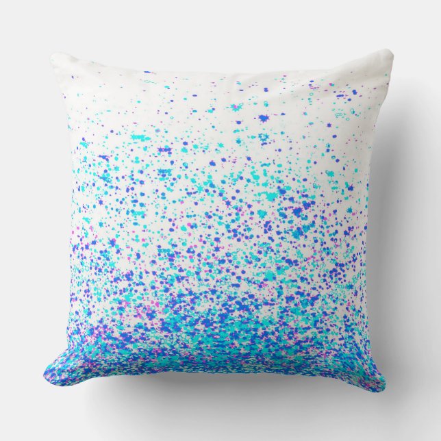 sparkly blue  cushion (Front)