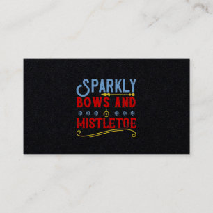Sparkly Bows And Mistletoe Business Card