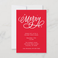 Sparkly Bubbly Script Merry Holiday