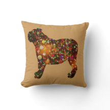 Sparkly Bulldog Bokeh Silhouette