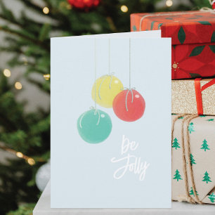 Sparkly Christmas Balls Holiday Card