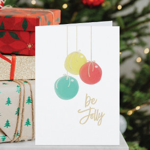 Sparkly Christmas Balls Holiday Card