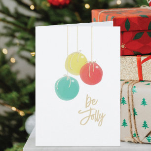 Sparkly Christmas Balls Holiday Card
