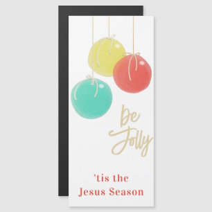 Sparkly Christmas Balls Magnetic Card