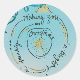 Sparkly Christmas Ornament Sticker