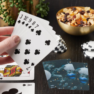 Sparkly Christmas Tree and Christmas Balls Playing Cards