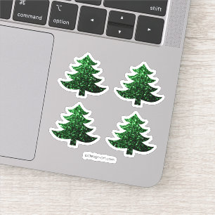 Sparkly Christmas tree green sparkles