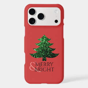 Sparkly Christmas tree Merry Bright Custom text