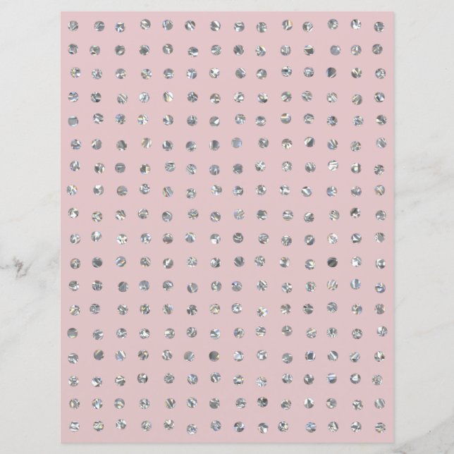 Sparkly Crystal Glitter Dots Scrapbook Paper (Front)