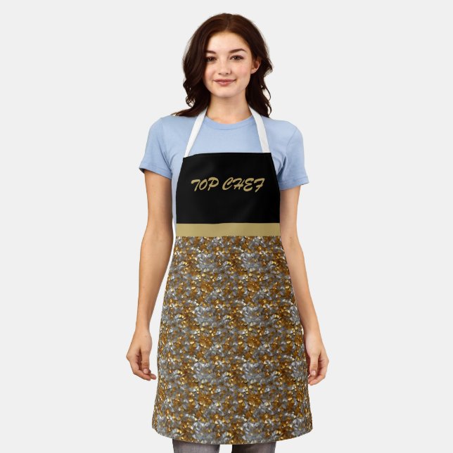 Sparkly Decorative Gold & Silver  Apron (Worn)