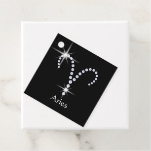 Sparkly Diamonds Aries Symbol   Favour Tags