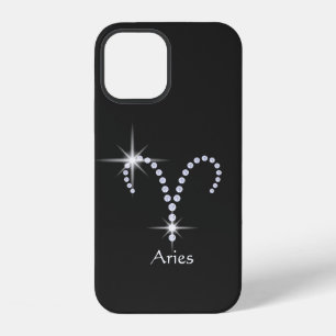 Sparkly Diamonds Aries Symbol iPhone 12 Case