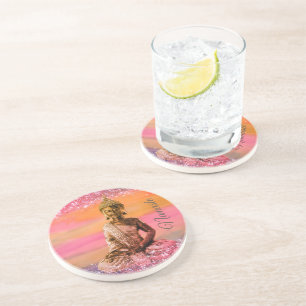 Sparkly Dreamy Zen Budda   Coaster