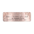 Sparkly Drips Rose Blush Return Address Labels