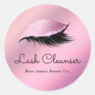 Sparkly Elegant Lilac Custom Lash Cleanser Label