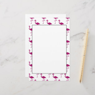 Sparkly flamingo Pink glitter sparkles pattern Stationery