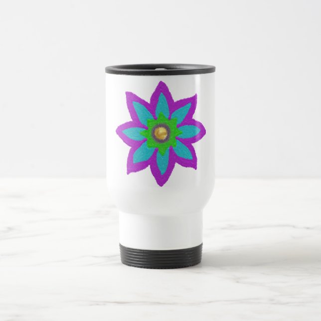 Sparkly flower Eid Travel Mug (Center)