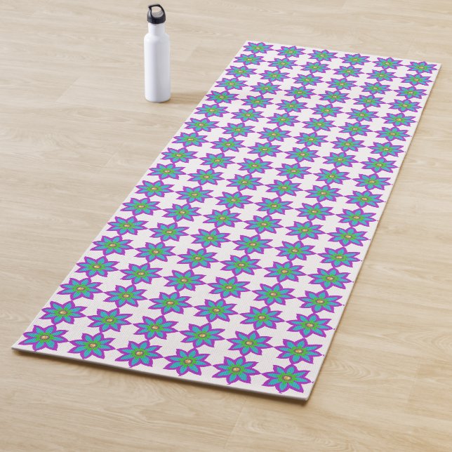 Sparkly flower Eid Yoga Mat (In Situ)