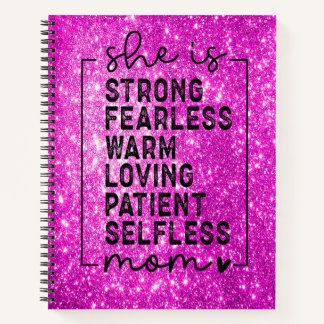 Sparkly Fuchsia Spiral Notebook