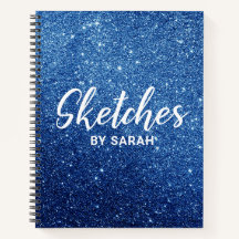 Sparkly Glitter Artist Sketchbook Notebook Notepad