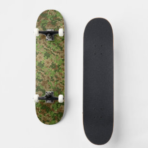 Sparkly Glitter Camouflage Army Green Tomboy Camo Skateboard