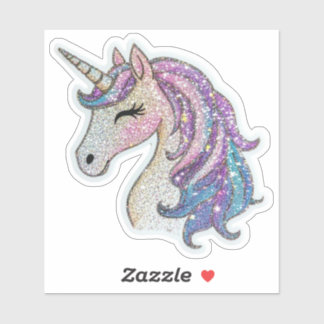 Sparkly Glitter Unicorn Sticker