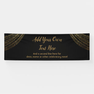 Sparkly Glittery Gold Garland Add Your Own Text Banner