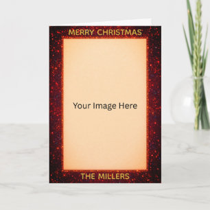 Sparkly Glittery Look Custom Photo/Text Card