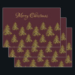 Sparkly gold Christmas tree on red Christmas Wrapping Paper Sheet<br><div class="desc">Personalise,  Golden sparkle Christmas tree on red background.
You must know that you get a photo!</div>