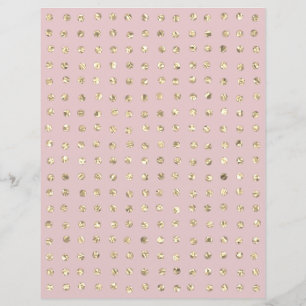 Sparkly Gold Crystal Glitter Dots Scrapbook Paper
