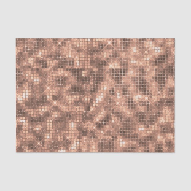 Sparkly Gold Luxury Sparkle Girly Sequins Party Tissue Paper (Front)
