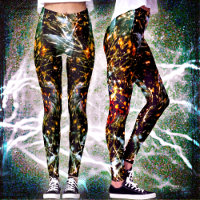 Sparkly gold orange white & black celestial photo